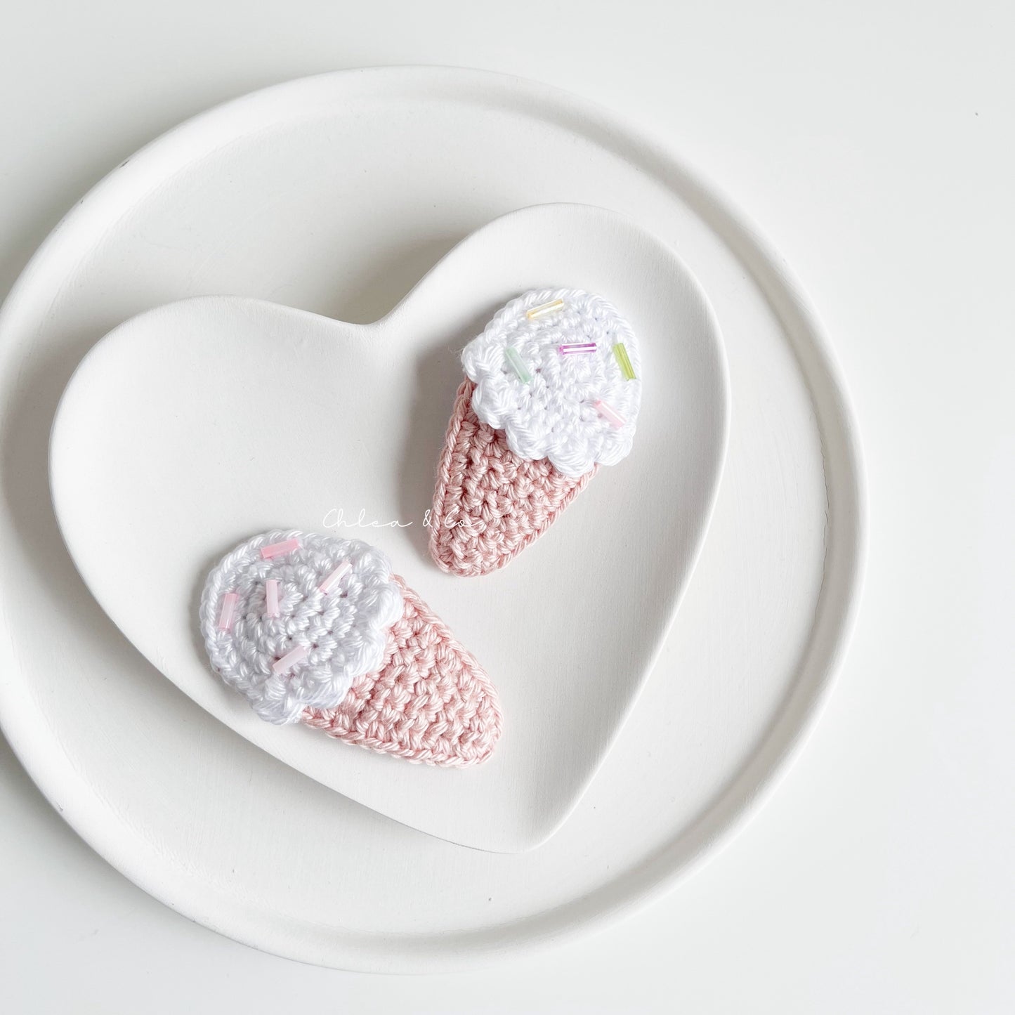 Sprinkle Gelato Crochet Clip