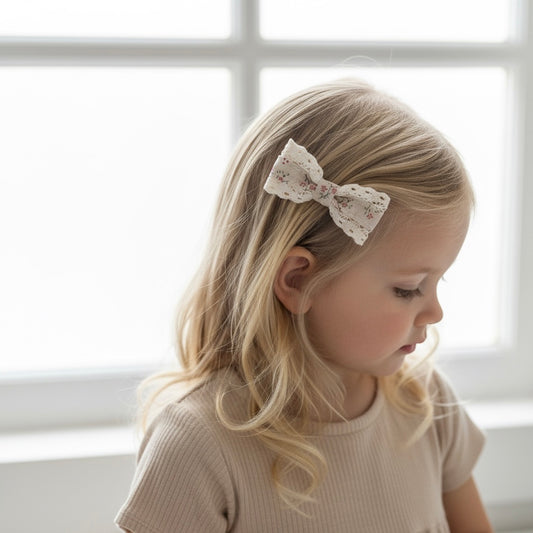 Sakura Lace Bow Clip