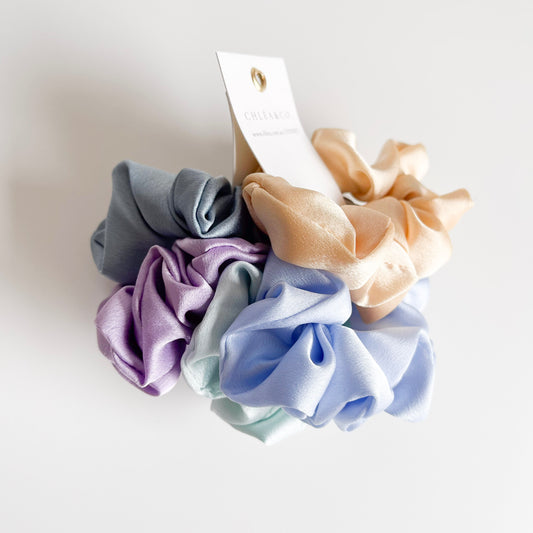 Set of 5 Mini Satin Scrunchies | Confetti