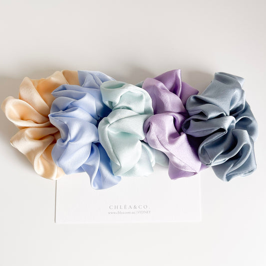 Set of 5 Small Satin Scrunchies | Confetti