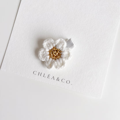Petite Cherry Blossom Crochet Clip