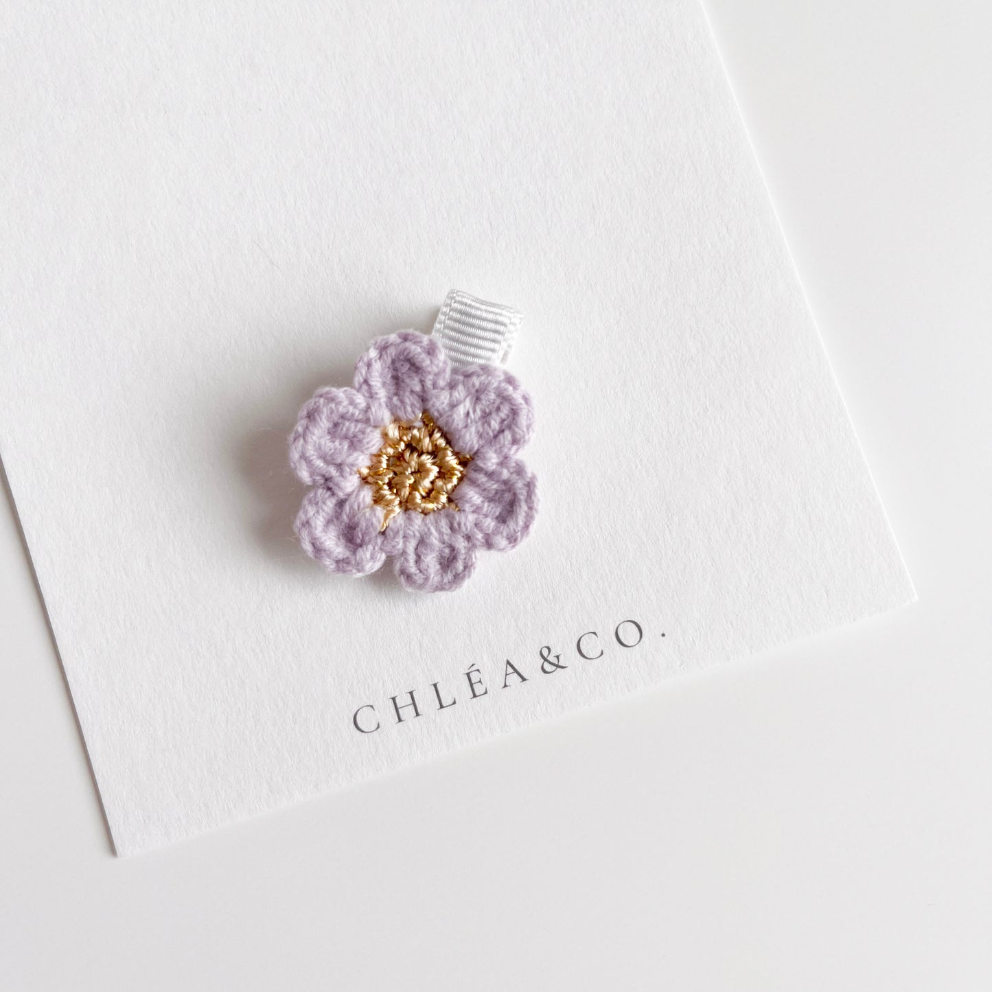 Petite Cherry Blossom Crochet Clip