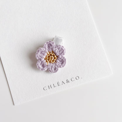 Petite Cherry Blossom Crochet Clip