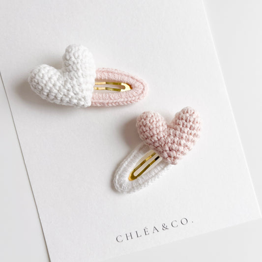 Mon Amour Heart Crochet Clip