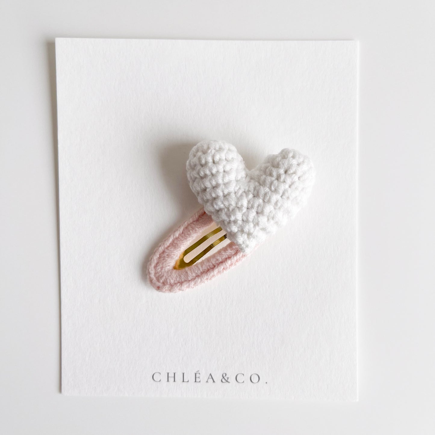 Mon Amour Heart Crochet Clip
