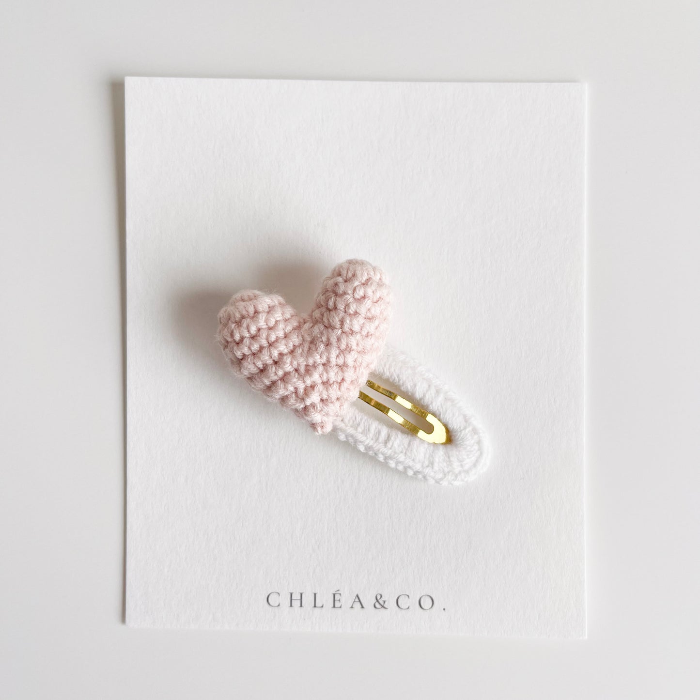 Mon Amour Heart Crochet Clip
