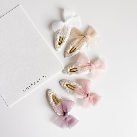 Ballerina Tulle Bow Clip