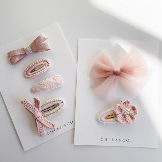 Set of 6 Peony Hair Clip Set