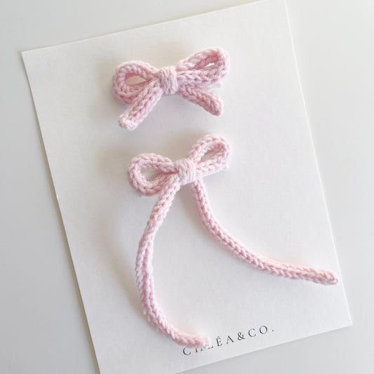 Set of 2 Rosie Crochet Bow Clips