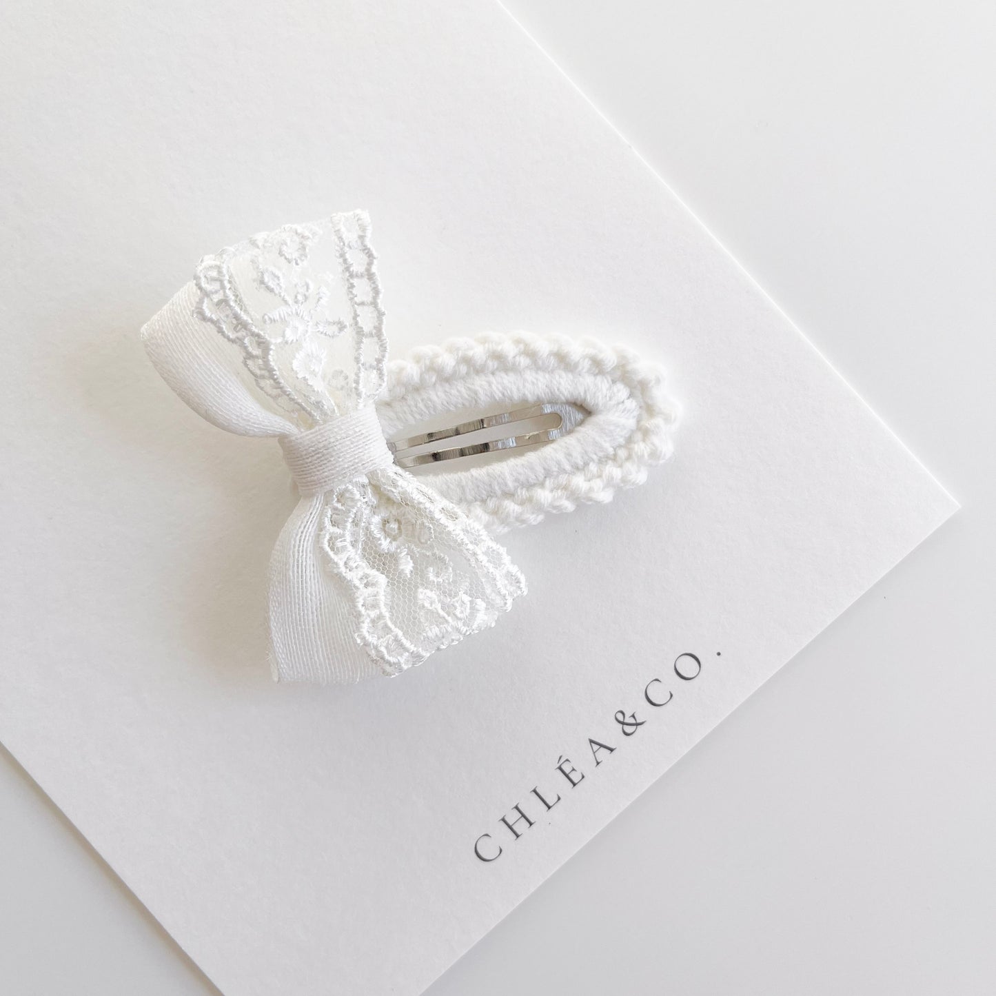 Lace Crochet Bow Clip