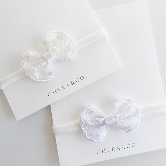 Blossom Lace Bow Headband