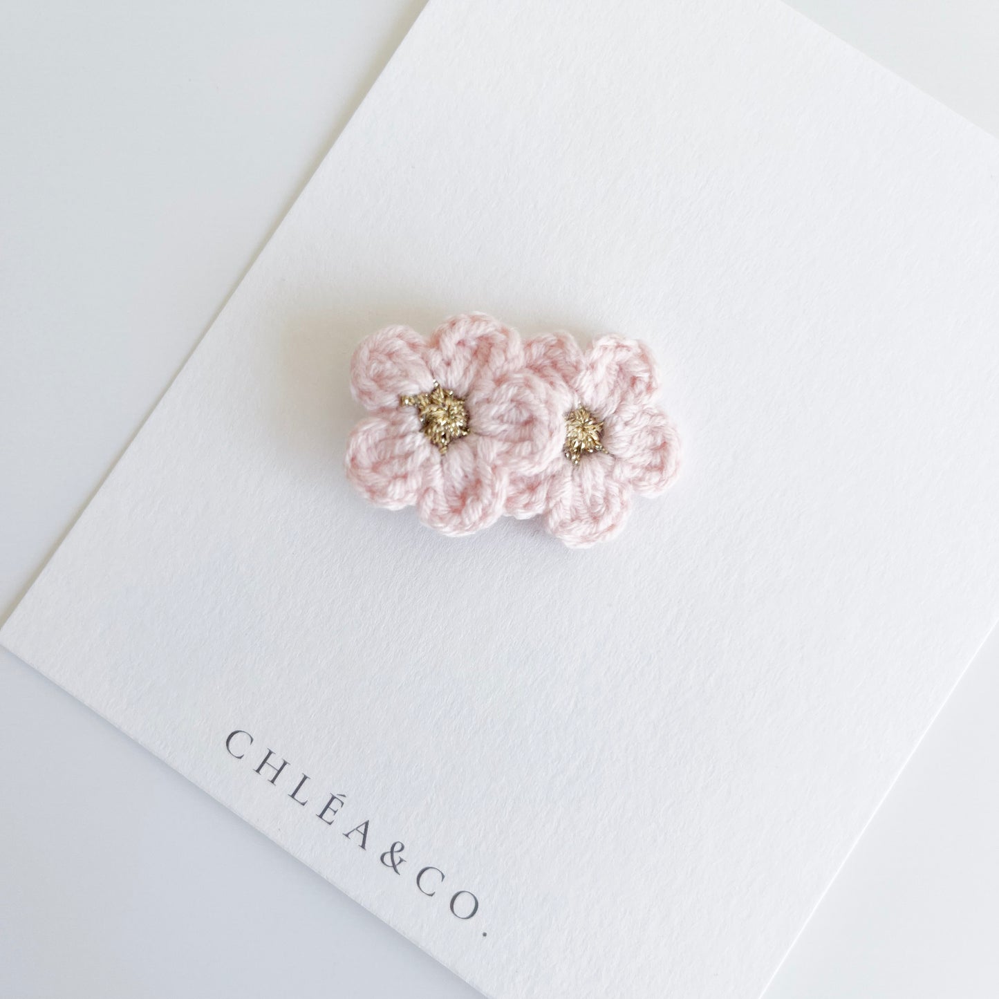 Sweet Blush Daisy Mini Crochet Clip