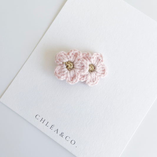 Sweet Blush Daisy Mini Crochet Clip