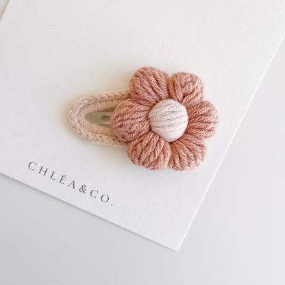 Big Daisy Crochet Clip