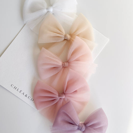 Classic Tulle Bow Clip