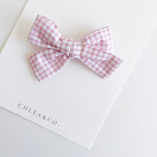 Pink Gingham Bow