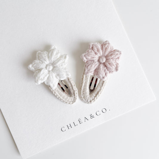 Set of 2 Crochet Clips Lily May