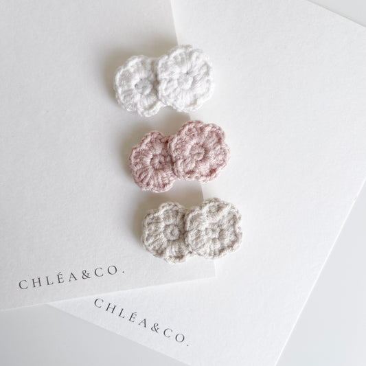 Set of 3 Clips Primrose Pastel Bloom