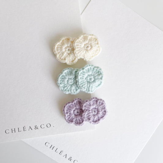 Set of 3 Clips Primrose Soft Pastel