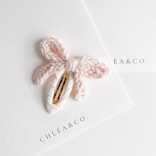 Crochet Ballerina Bow Clip