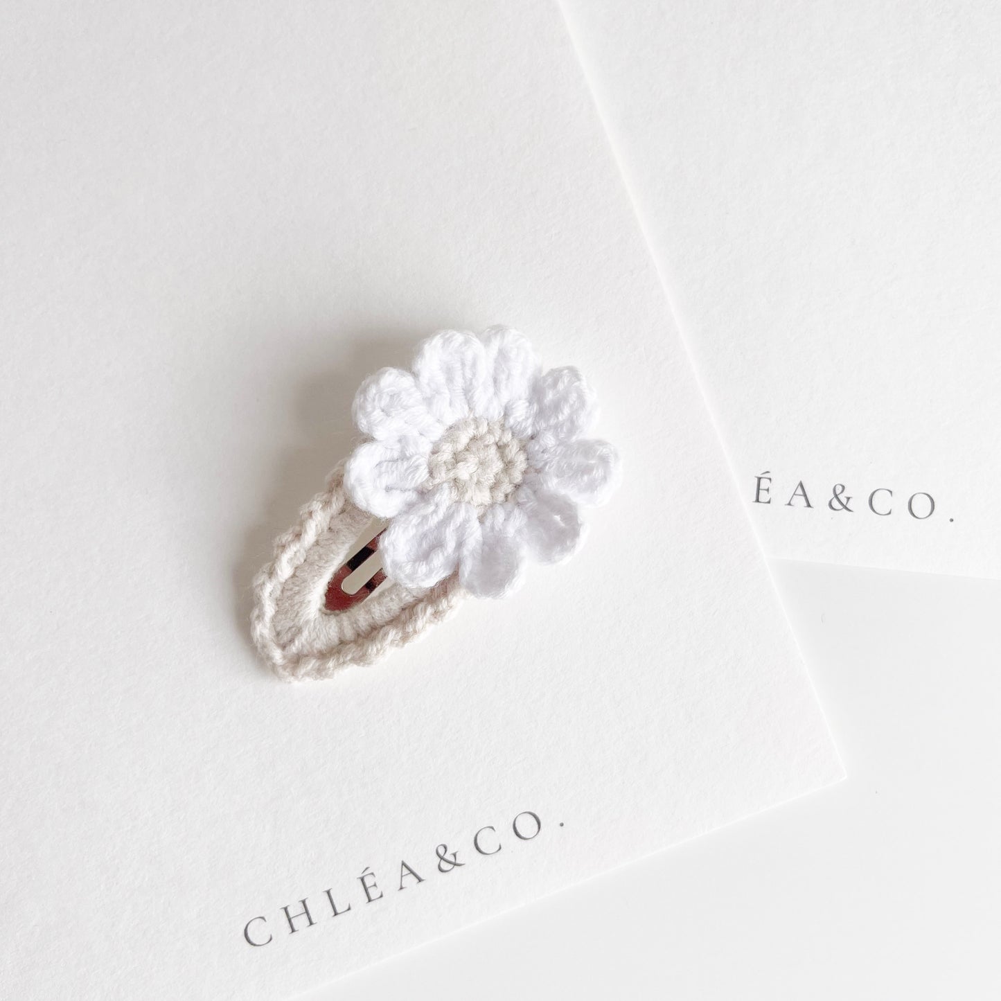 Chamomile Crochet Clip