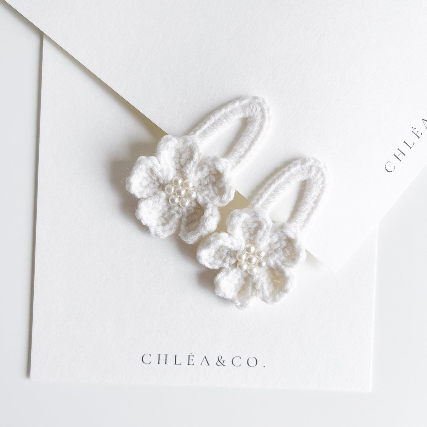 Set of 2 Fleur Crochet Clips