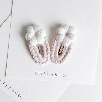 Set of 2 Periwinkle Crochet Clips