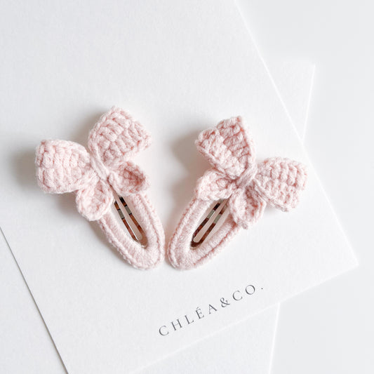 Set of 2 Butterfly Crochet Clips