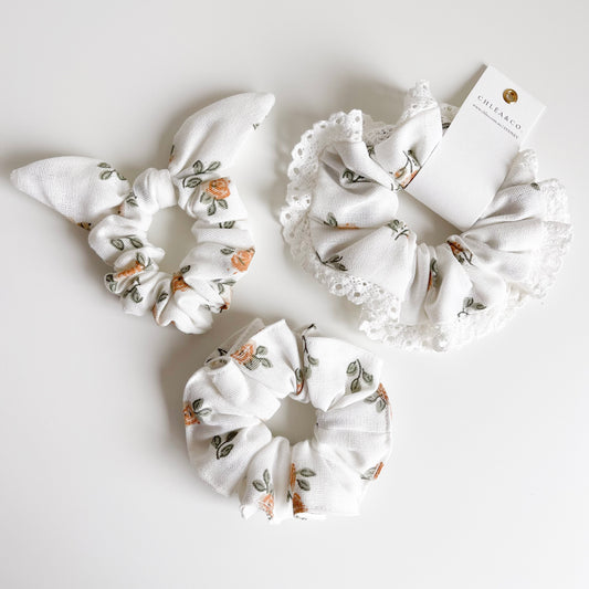 Orange Field Scrunchies