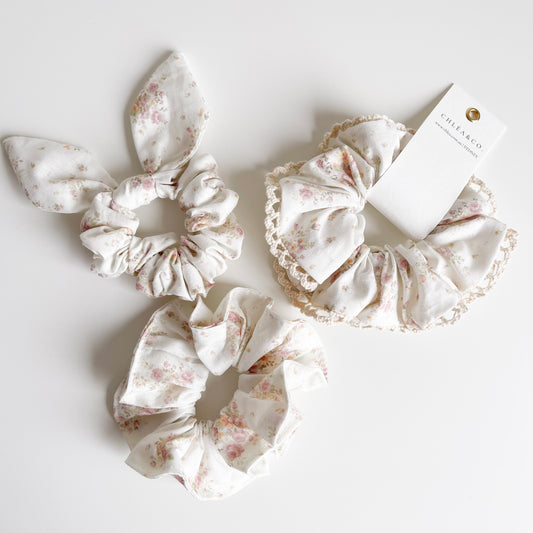 Tea Rose Scrunchies