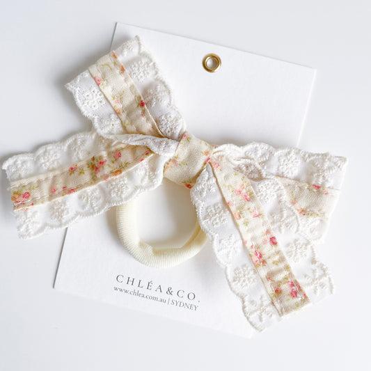 Spring Lace Bow Hair Ties