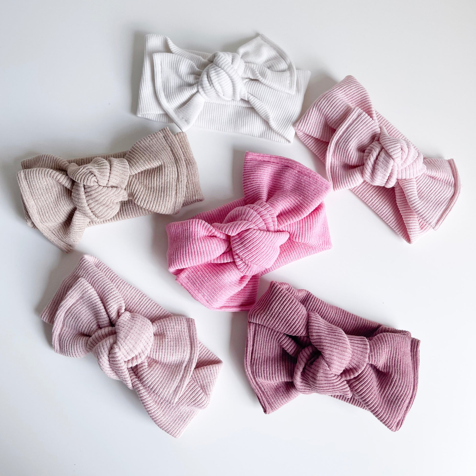 Topknot headband for newborn and babies available in white, latte, dusty pink, soft pink, turkish rose and lotus pink colour. Beautiful hair bow for everyday wear and special occasions such as wedding, flower girl, baptism, christening, birthday outfit and photoshoot.