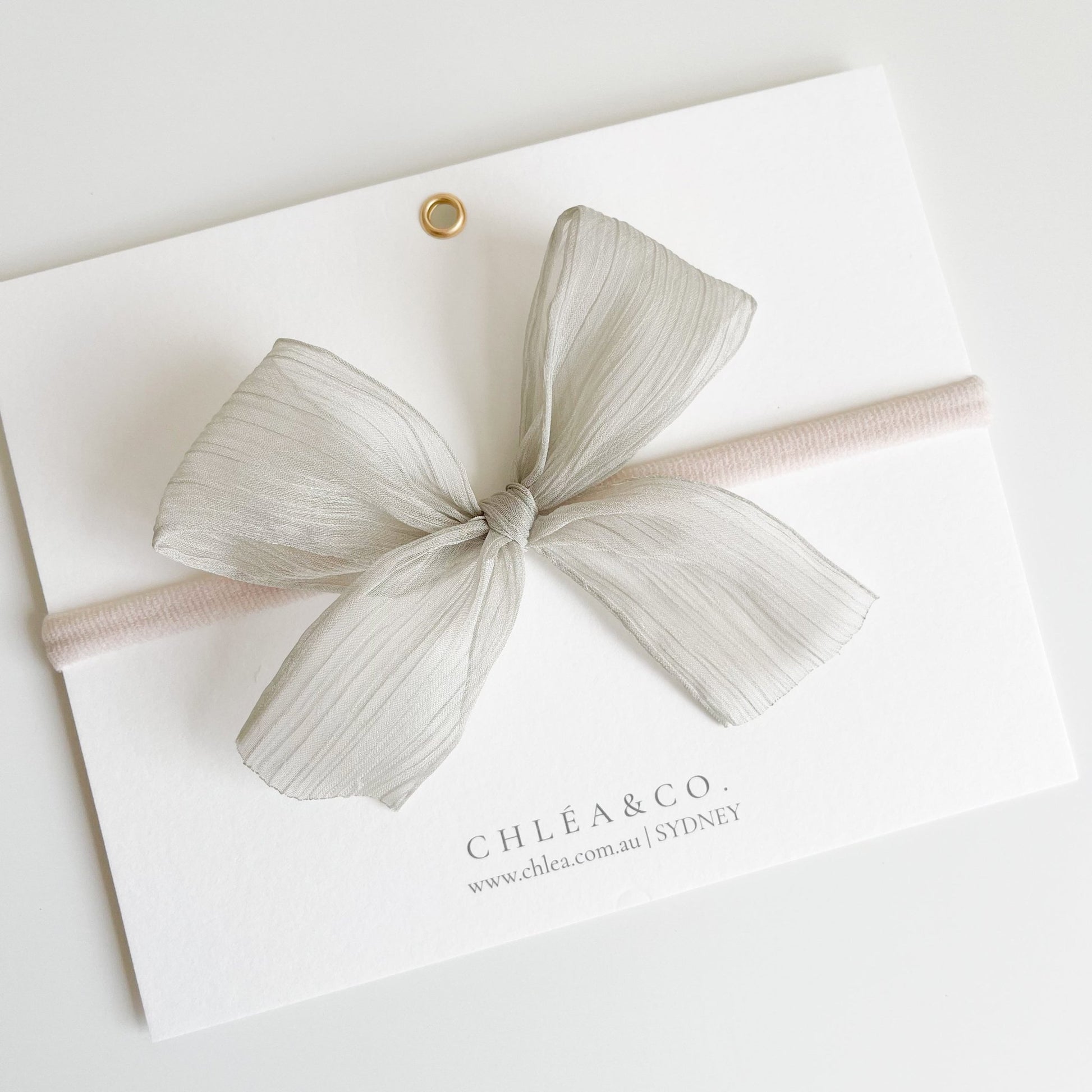 Alvina Chiffon Silk Bow Headband - Chléa & Co.