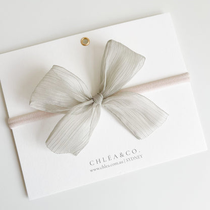 Alvina Chiffon Silk Bow Headband - Chléa & Co.