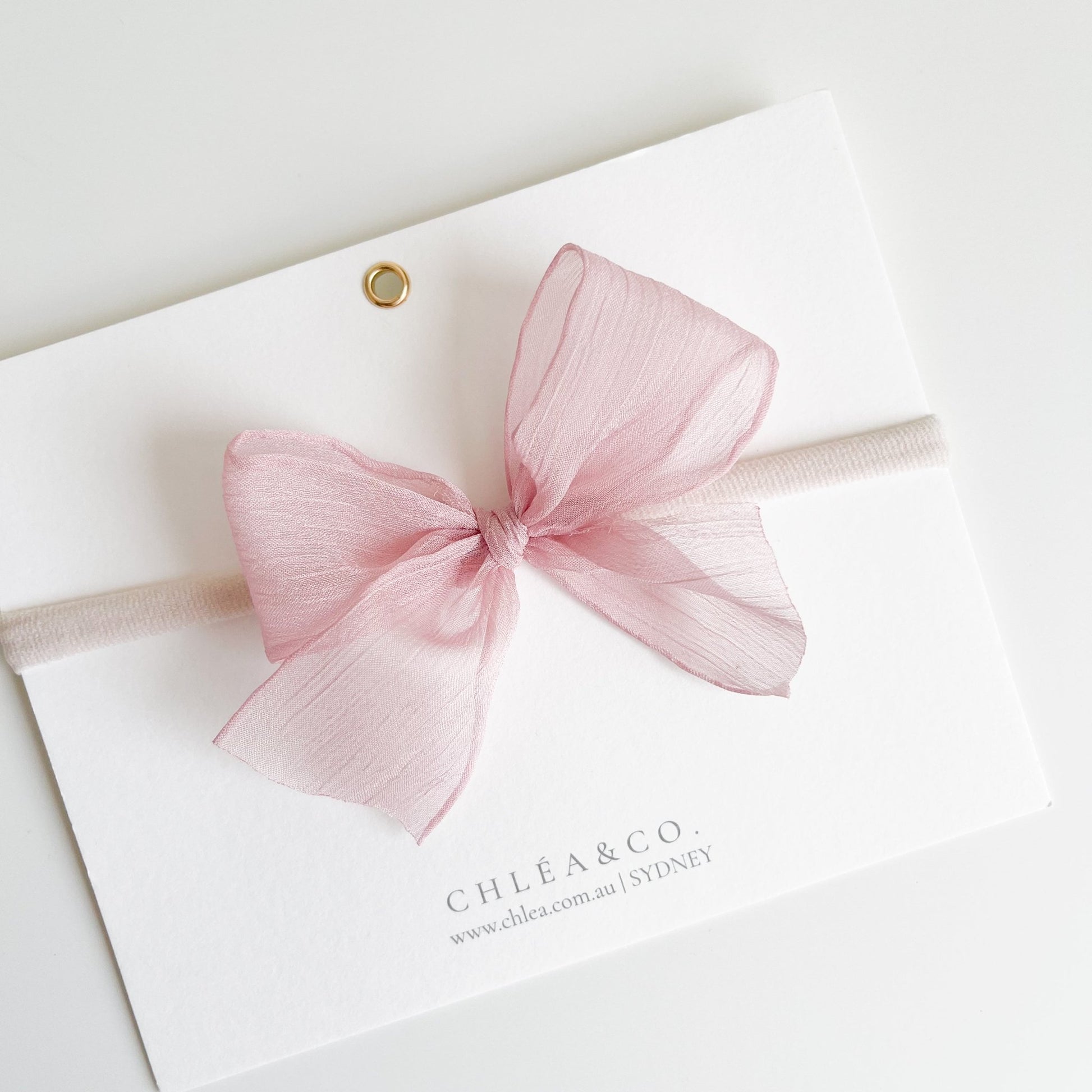 Alvina Chiffon Silk Bow Headband - Chléa & Co.