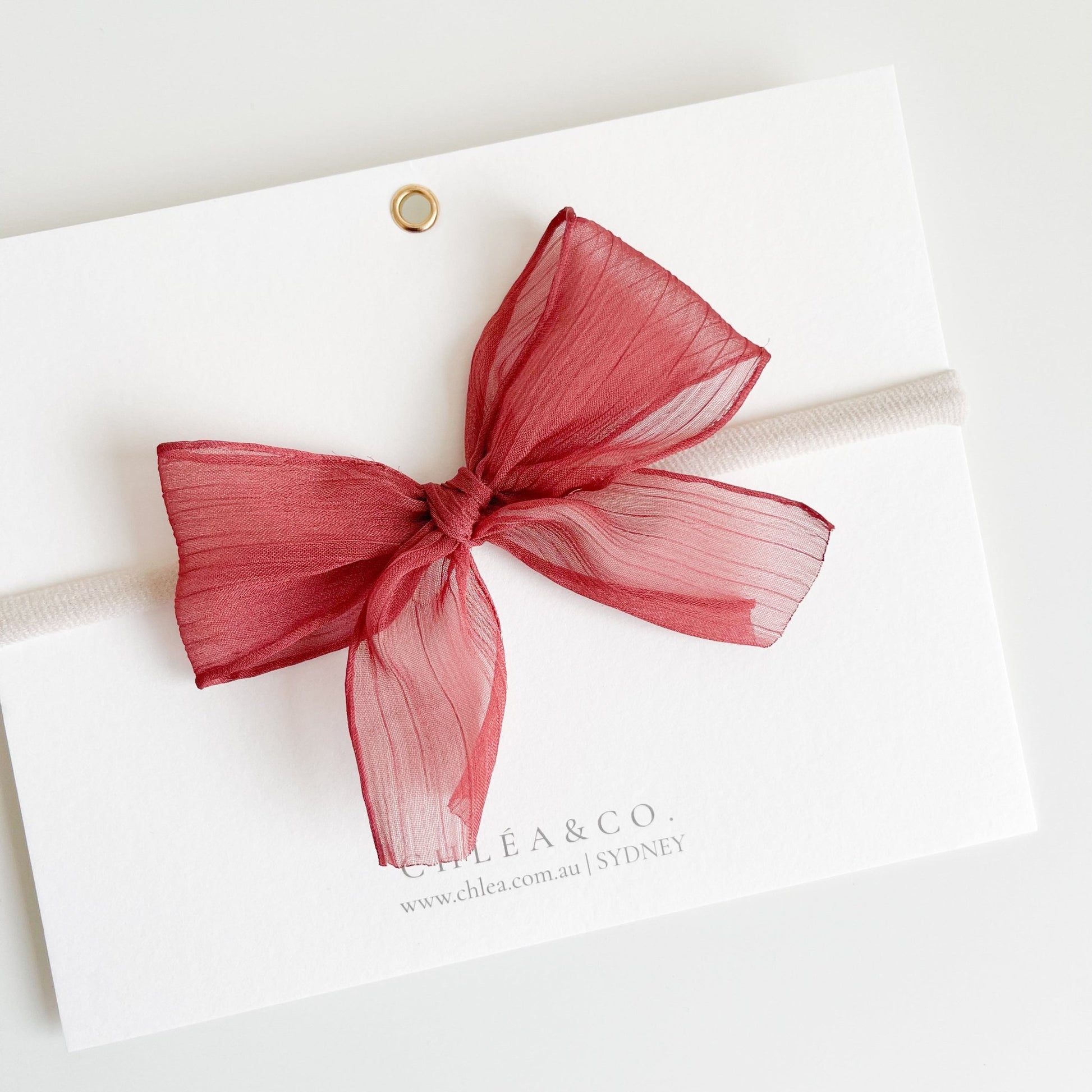 Alvina Chiffon Silk Bow Headband - Chléa & Co.