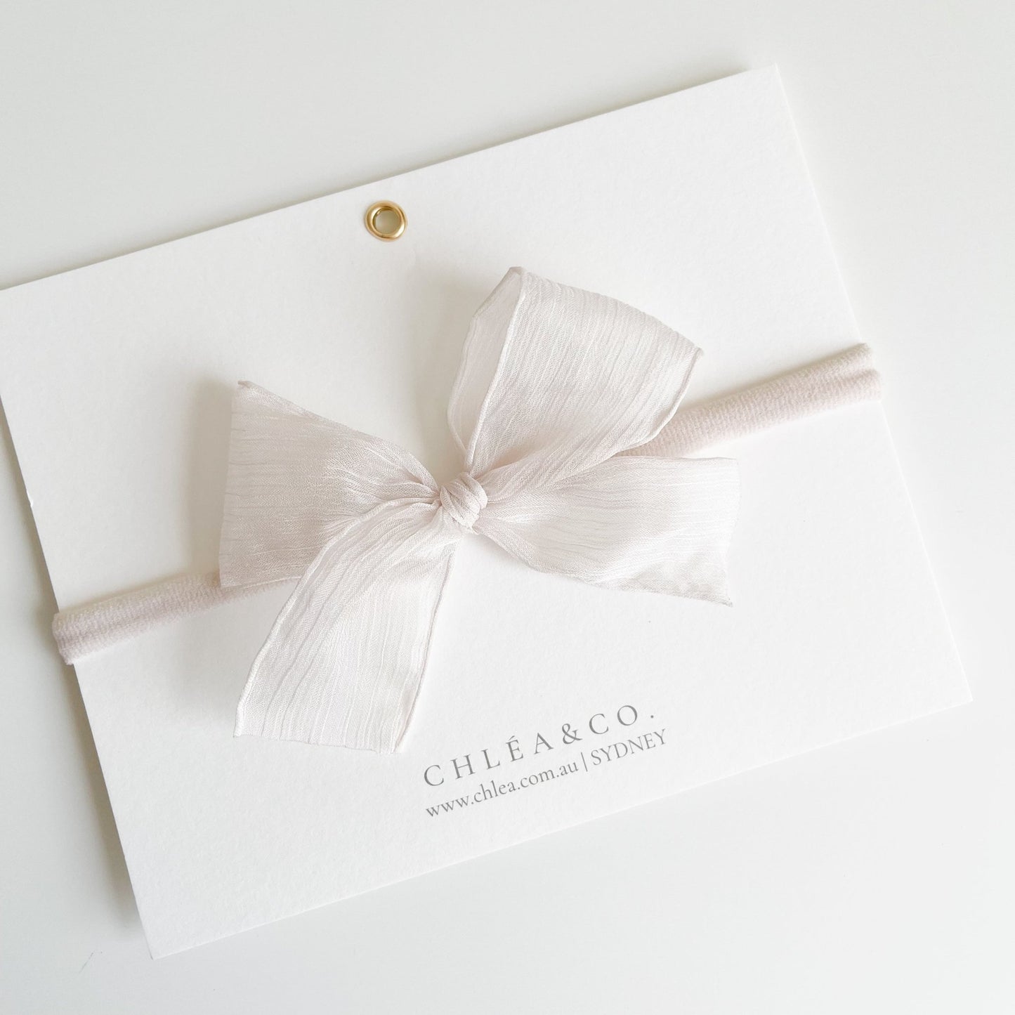 Alvina Chiffon Silk Bow Headband - Chléa & Co.