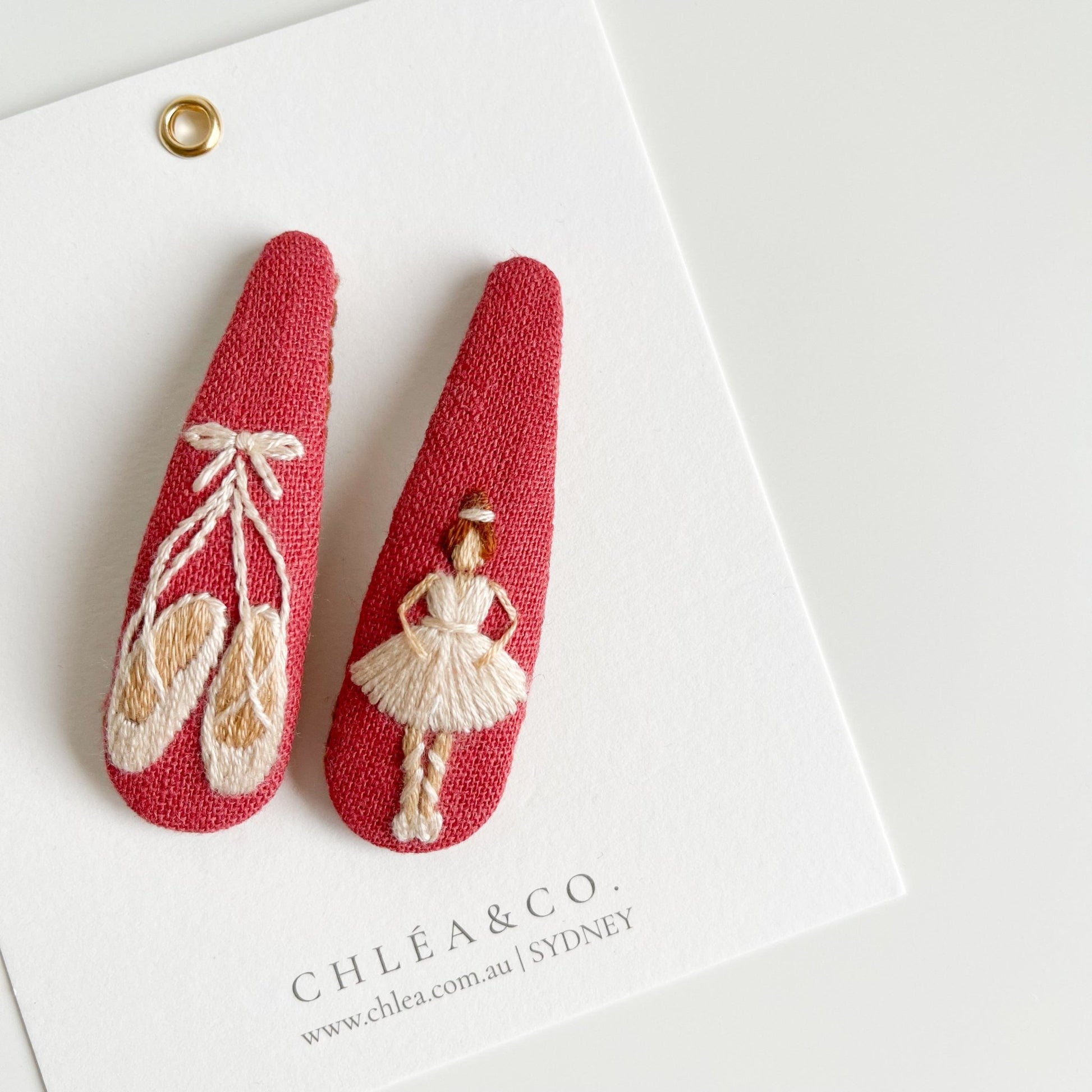 Ballerina Embroidered Hair Clip - Chléa & Co.