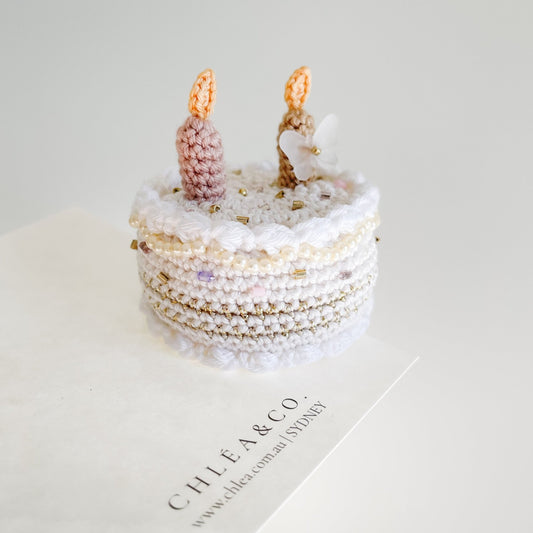 Birthday Cake Crochet Clip - Chléa & Co.
