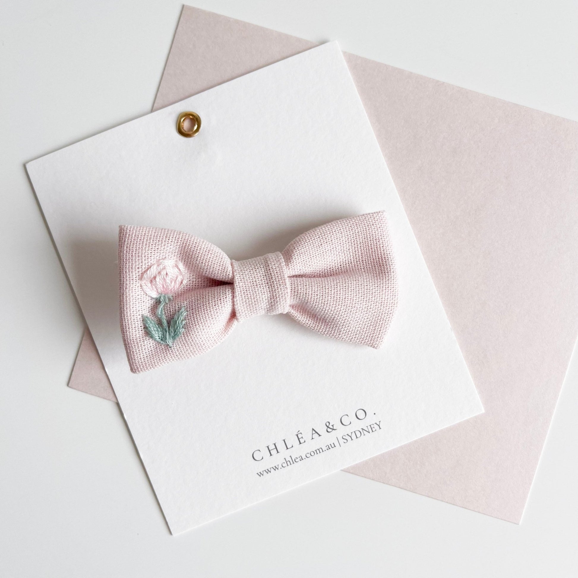 Cecily | Vintage Embroidered Bow - Chléa & Co.