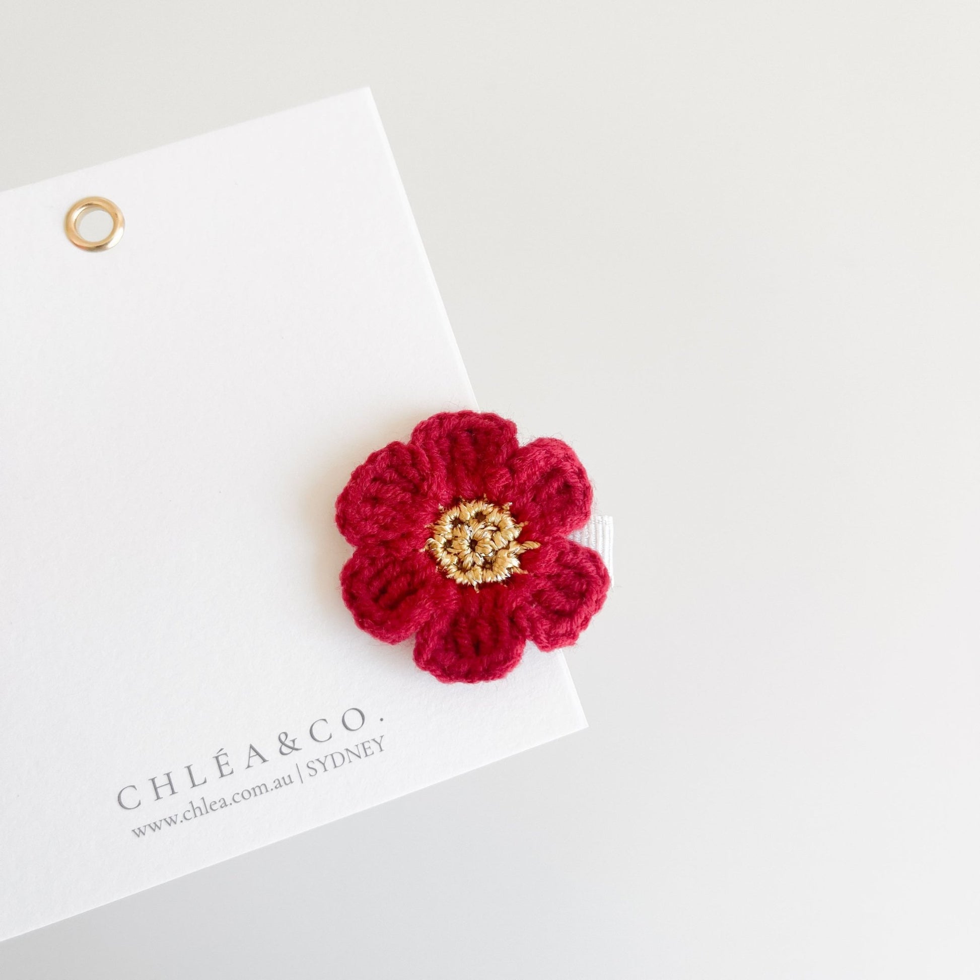 Cherry Blossom Crochet Clip - Chléa & Co.