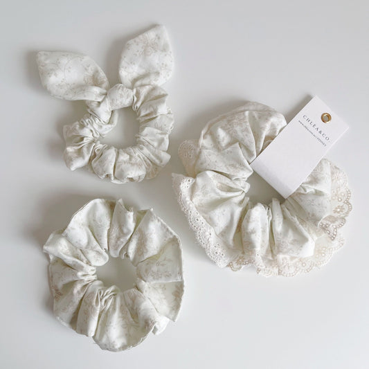 Elena Floral Scrunchie - Chléa & Co.