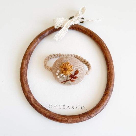 Embroidered Hair Ties | Autumn - Chléa & Co.