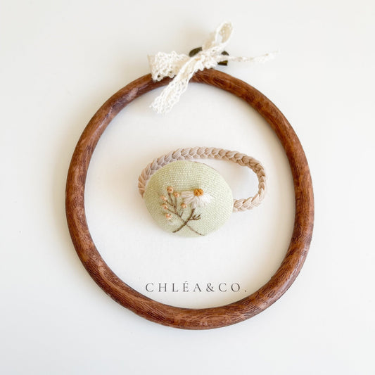 Embroidered Hair Ties | Chamomile - Chléa & Co.