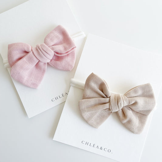 Florie Muslin Bow Headband - Chléa & Co.