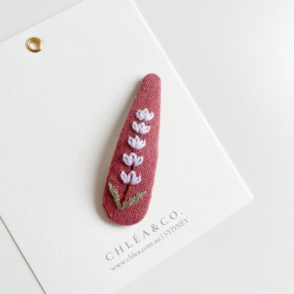 Flower Embroidered Hair Clip - Chléa & Co.