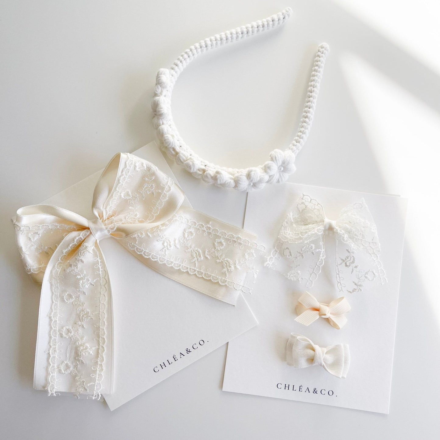Flower Girl Bow Set - Chléa & Co.