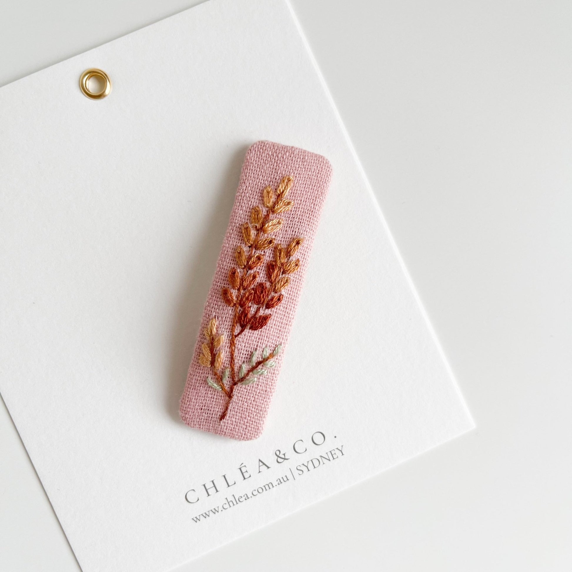 Four Season Flower Embroidered Hair Clip - Chléa & Co.