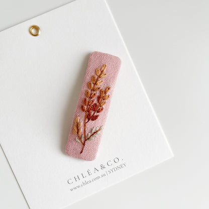 Four Season Flower Embroidered Hair Clip - Chléa & Co.