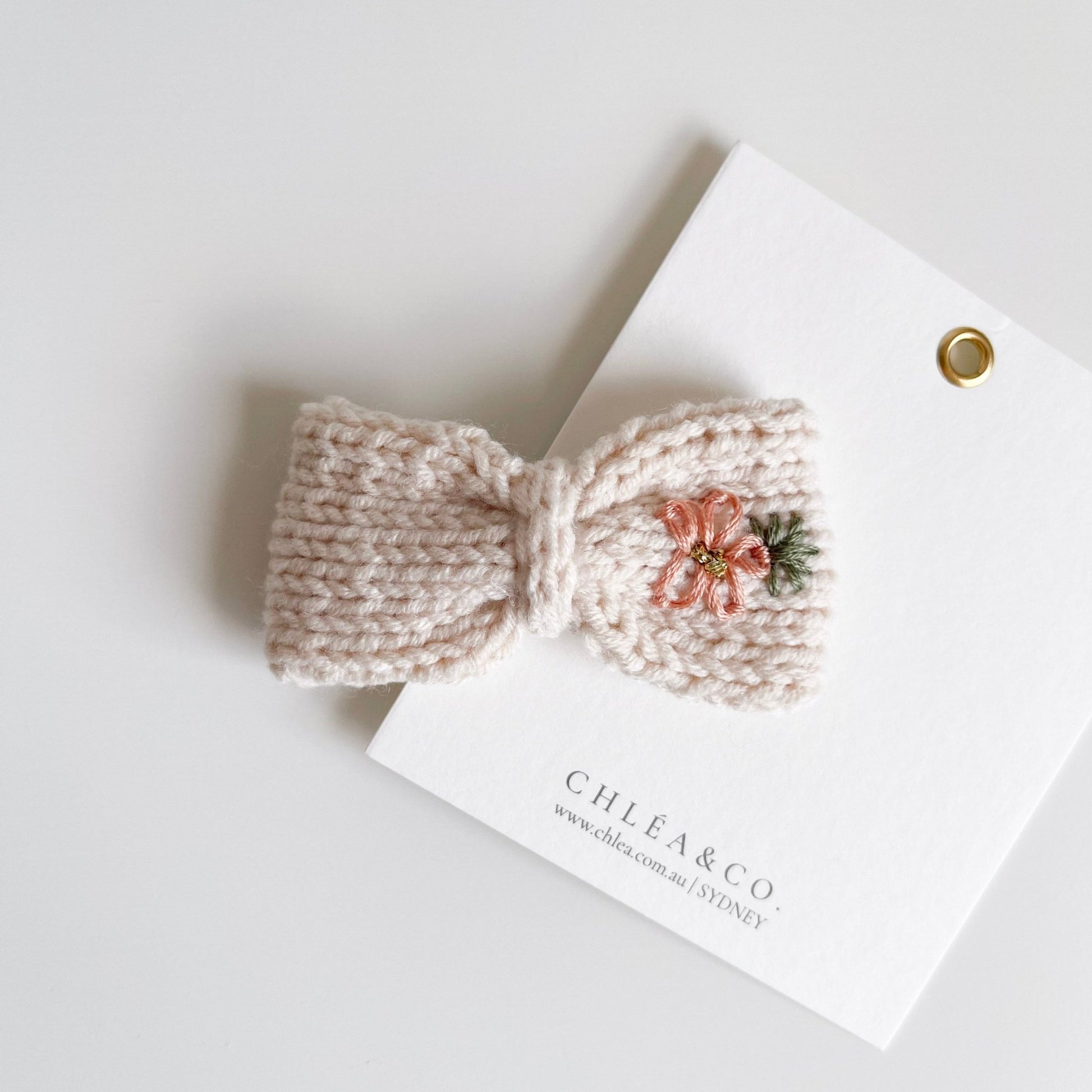 Lily Claire Crochet Bow Clip - Chléa & Co.